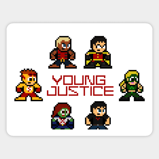 8-bit Young Justice Magnet by 8-BitHero